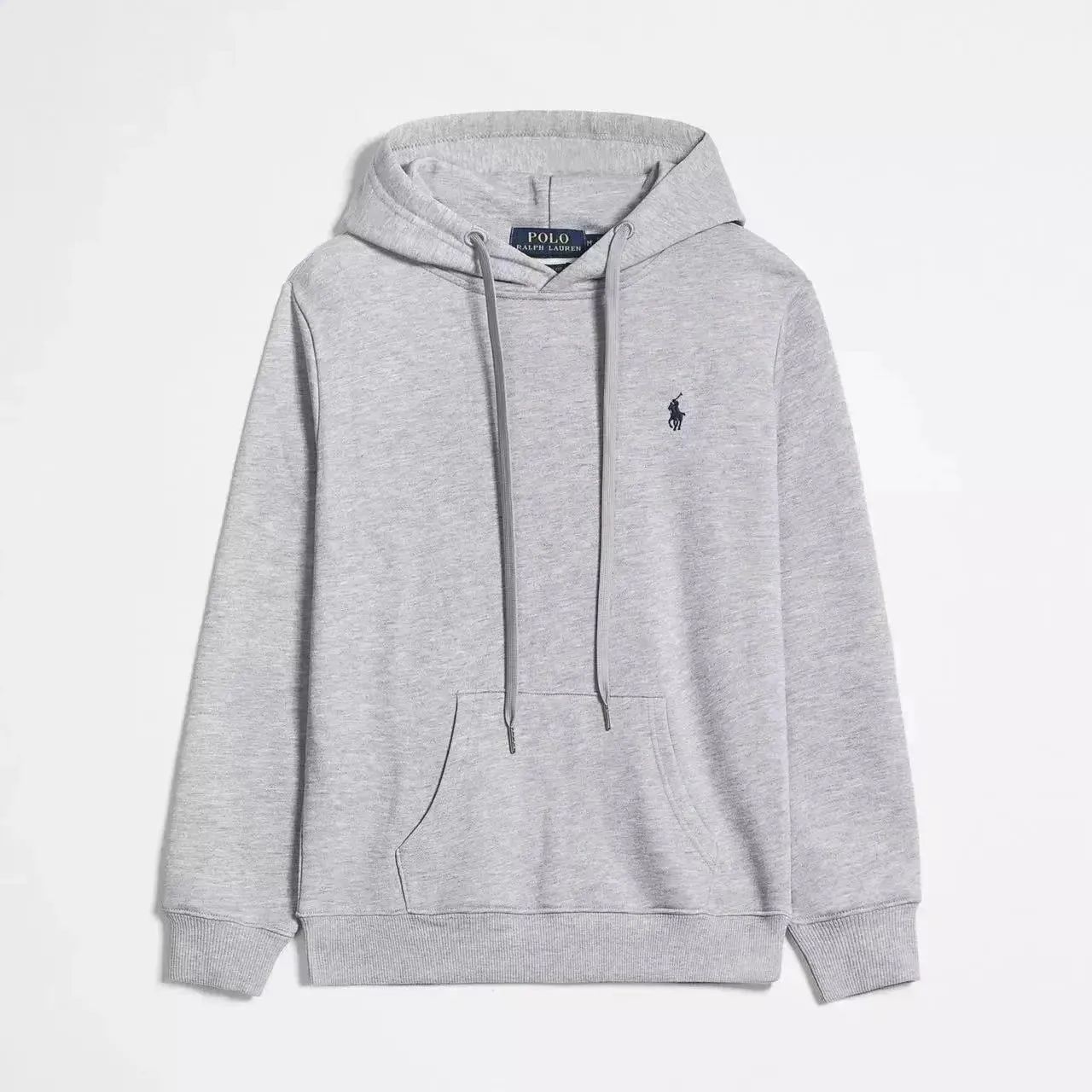 Grey pullover hoodie