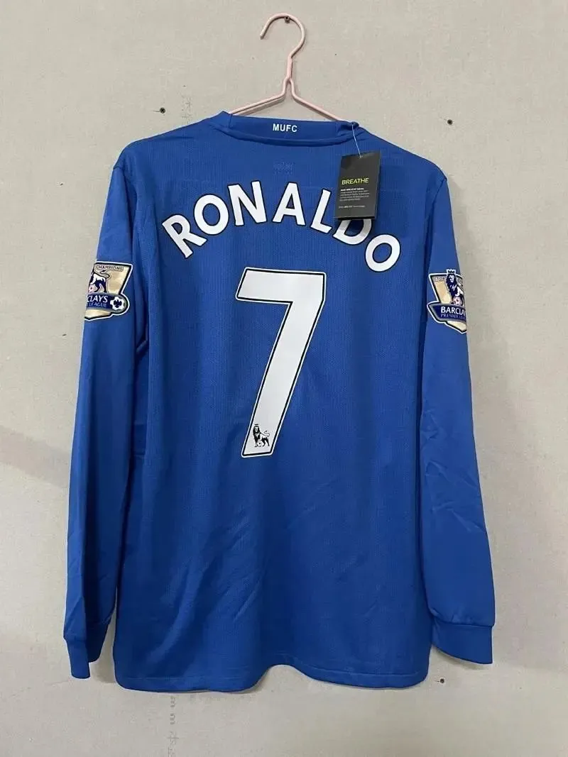 长袖#0809曼L客场联赛版7号C罗+臂章