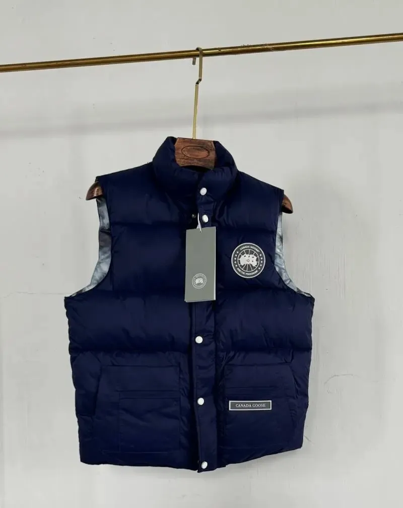 Blue white label vest