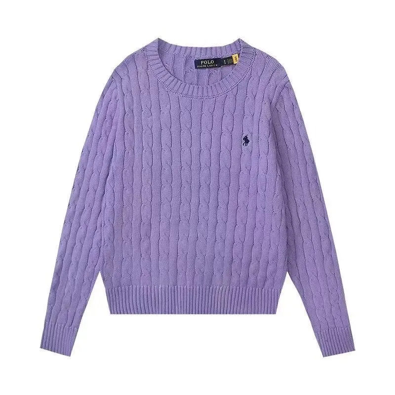圆领毛衣-紫色