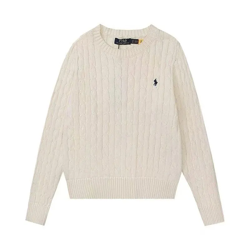 圆领毛衣-奶油白